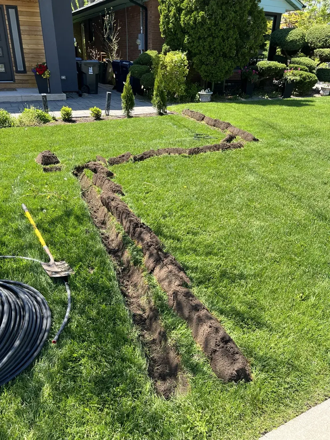 Irrigation trench installation by JTS