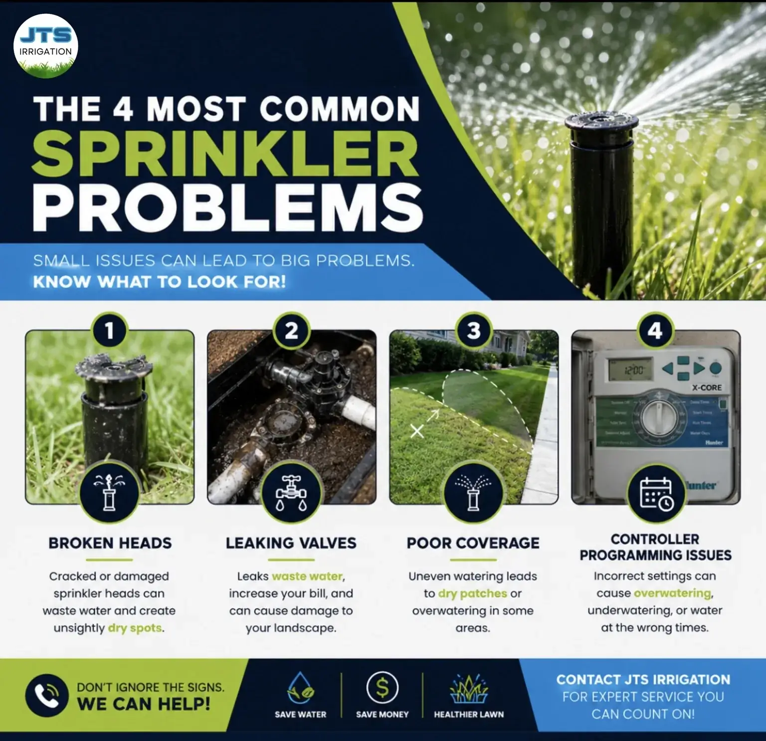 JTS Irrigation guide to common sprinkler problems