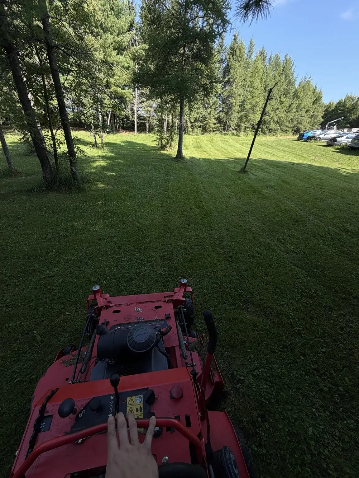 JTS mowing a large lawn